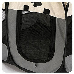 Манеж переносний вольєр розкладний Pethouse 114 см XXL для домашніх тварин Pet Time Сірий (PH114)