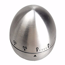 Кухонний таймер механічний з нержавіючої сталі Kitchen Яйце Срібло