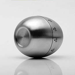 Кухонний таймер механічний з нержавіючої сталі Kitchen Яйце Срібло