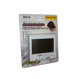 Таймер кухонний з дисплеєм Lux Electronic Timer D-016 Білий