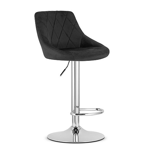 Барный стул LEOBERT KAST BLACK-CHROM (Aksamit)