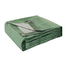 Тент двусторонний MASTERTOOL 8х10 м 130 г/м² Khaki and silver (89-1810)