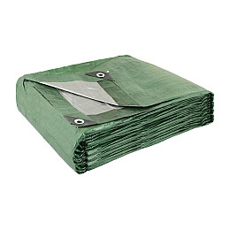 Тент двусторонний MASTERTOOL 6х10 м 130 г/м² Khaki silver (89-1610)