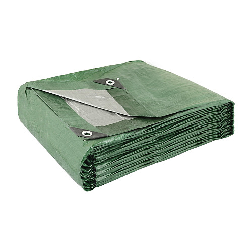 Тент двусторонний MASTERTOOL 6х10 м 130 г/м² Khaki silver (89-1610)