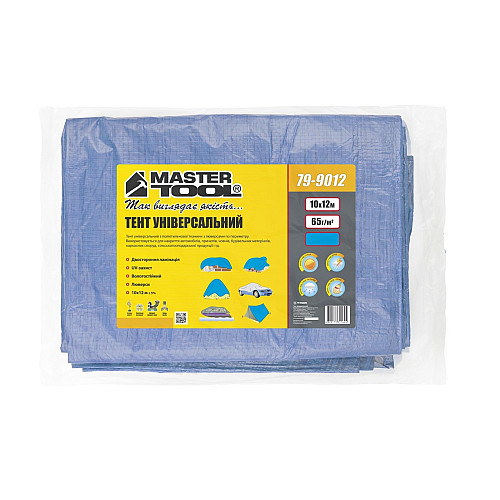 Тент MASTERTOOL 10х12 м 65 г/м² Blue (79-9012)