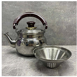 Чайник кухонный со свистком и заварником A-PLUS WK-9028 1,8 л Steel