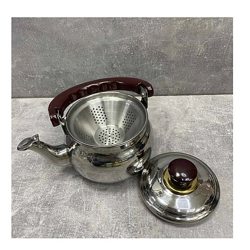 Чайник кухонний зі свистком та заварником A-PLUS WK-9028 1,8 л Steel