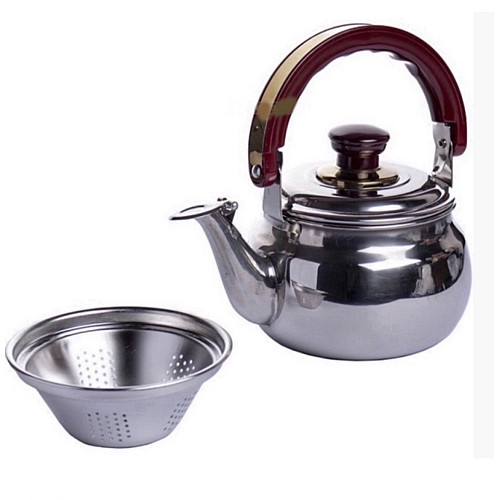Чайник кухонний зі свистком та заварником A-PLUS WK-9028 1,8 л Steel