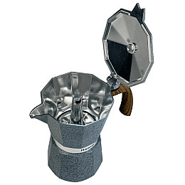 Алюминиевая гейзерная кофеварка 450 мл MAGIO MG-1012 Grey