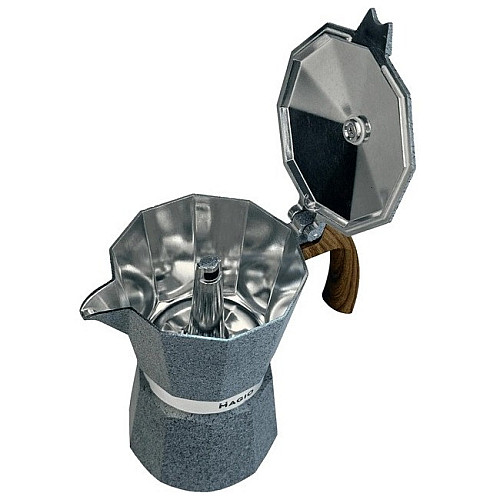 Алюмінієва гейзерна кавоварка 450 мл MAGIO MG-1012 Grey