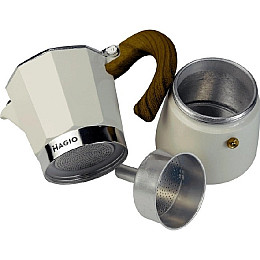 Гейзерная кофеварка 150 мл MAGIO MG-1007 White