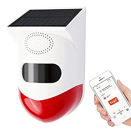 Автономный умный датчик движения Tuya Wi Fi с сереной и лед индикатором IP67 - 1163344