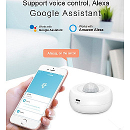Умный беспроводной датчик движения Tuya Wi Fi 360° круглый - 1163358