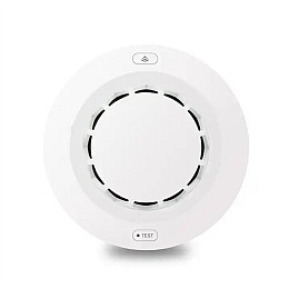 Умный датчик дыма с сиреной и WiFi круглый Tuya smart house - 902565