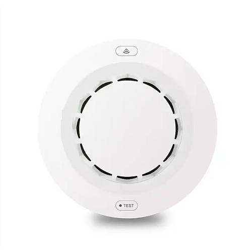 Умный датчик дыма с сиреной и WiFi круглый Tuya smart house - 902565