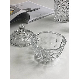 Сахарница с крышкой стеклянная Diamond Olens 102-014