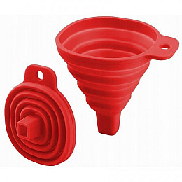 Воронка раскладная силиконовая 8*9 см Stenson 622/6783 красная