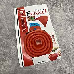 Воронка раскладная силиконовая 8*9 см Stenson 622/6783 красная