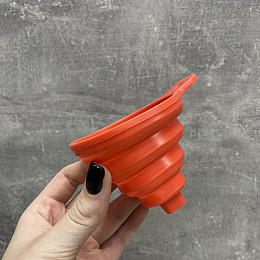 Воронка раскладная силиконовая 8*9 см Stenson 622/6783 красная