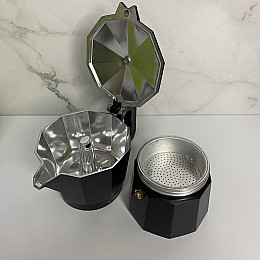 Гейзерная кофеварка алюминиевая 150 мл Maestro MR-1666-300-2 Black
