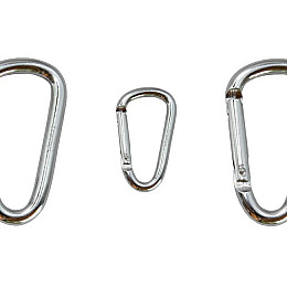 Карабин алюминиевый без муфты 6 см Tramp UTRA-300 Silver N