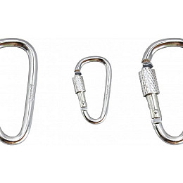 Карабін алюмінієвий з муфтою 5 см Tramp UTRA-299 Silver N