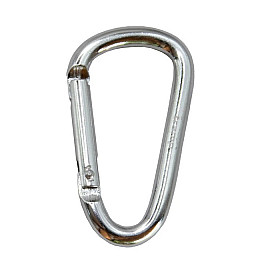 Карабин алюминиевый без муфты 6 см Tramp UTRA-300 Silver