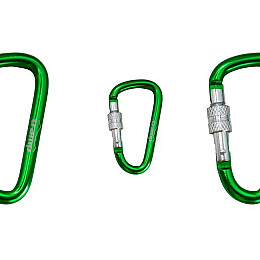 Карабин алюминиевый с муфтой 7 см Tramp UTRA-302 Green