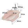 Туалет для кішок з лопаткою Lesko DT308 Pink лоток для кота