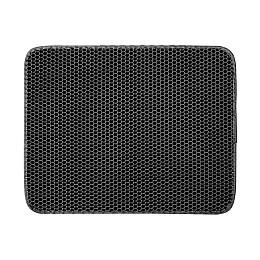Двухслойный коврик Lesko DT856 40*50 см Black для кошачьего туалета с песочным фильтром нескользящий