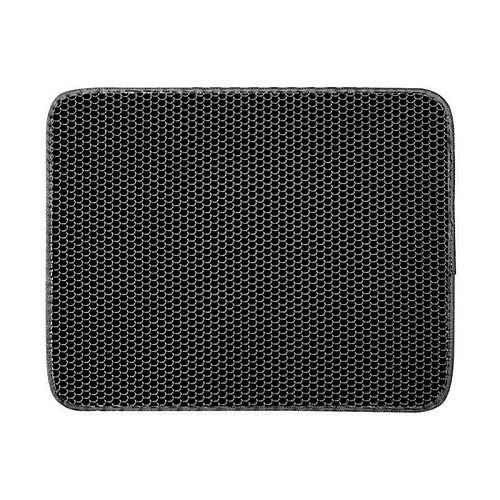 Двухслойный коврик Lesko DT856 40*50 см Black для кошачьего туалета с песочным фильтром нескользящий