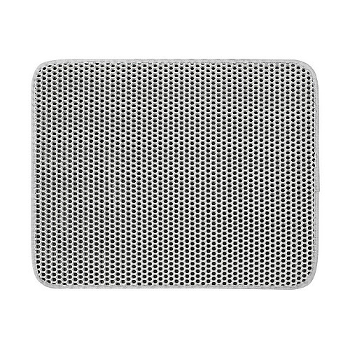 Двухслойный коврик Lesko DT856 40*50 см Gray для кошачьего туалета с песочным фильтром нескользящий