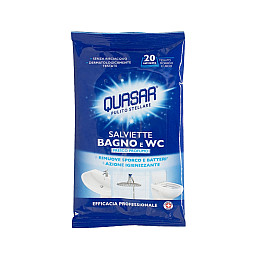 серветки для чистки ванної кімнати і туалету Bagno e WC Quasar 20 шт.
