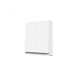 Розумний вимикач з двома кнопками з нульовою лінією Aqara E1 Wall Switch EU Zigbee 3.0 Apple HomeKit (QBKG41LM)