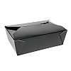 Бумажный бокс Pactiv 220x220x64 мм прямоугольный черный 50 шт/уп (42270)