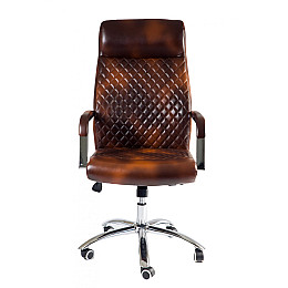 Офісне крісло керівника BNB PhoenixDesign хром Anyfix Екошкіра Коричневий