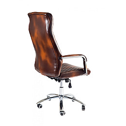 Офісне крісло керівника BNB PhoenixDesign хром Anyfix Екошкіра Коричневий