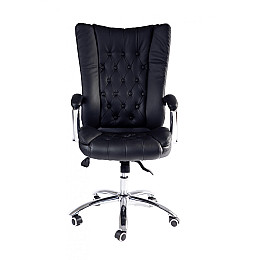 Офісне крісло керівника BNB CaesarDesign хром Anyfix Екошкіра Чорний