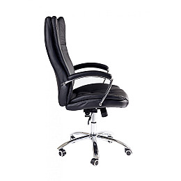 Офісне крісло керівника BNB CaesarDesign хром Anyfix Екошкіра Чорний