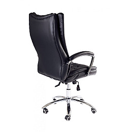 Офісне крісло керівника BNB CaesarDesign хром Anyfix Екошкіра Чорний