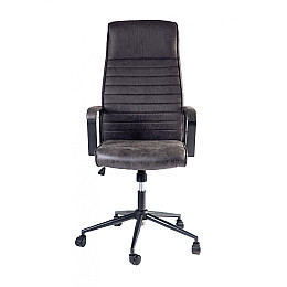 Офісне крісло керівника BNB MarkDesign хром Tilt Екошкіра Темно-коричневий