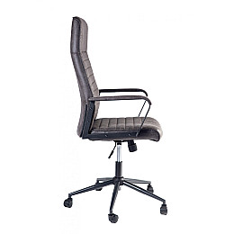 Офісне крісло керівника BNB MarkDesign хром Tilt Екошкіра Темно-коричневий