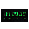 Настінний електронний LED годинник Digital Clock 4622 Чорний із зеленим