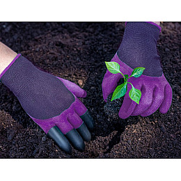 Садові рукавички Garden gloves фіолетові 119-8628569