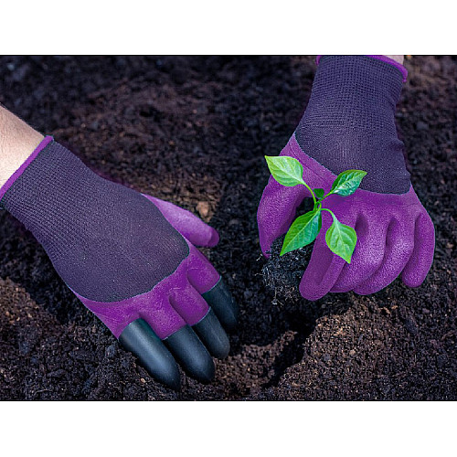 Садовые перчатки Garden gloves фиолетовые 119-8628569