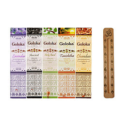 Аромапалочки набір Goloka Masala Set 5 шт з підставкою