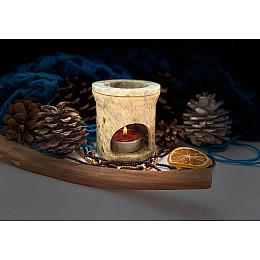 Кам'яна аромалампа для ефірних олій 8х7х7.5 см Pashan Kala (524)