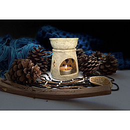 Кам'яна аромалампа для ефірних олій 10х7х7.5 см Pashan Kala (528)