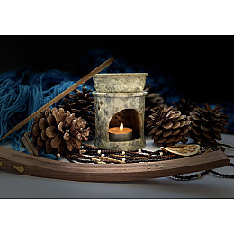 Кам'яна аромалампа для ефірних олій 9х7х7.5 см Індія Pashan Kala (505)