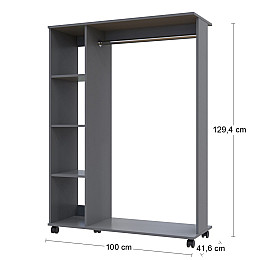 Гардеробная стойка Doros Д1 Графит 100х41.6х129.4 (41510092)